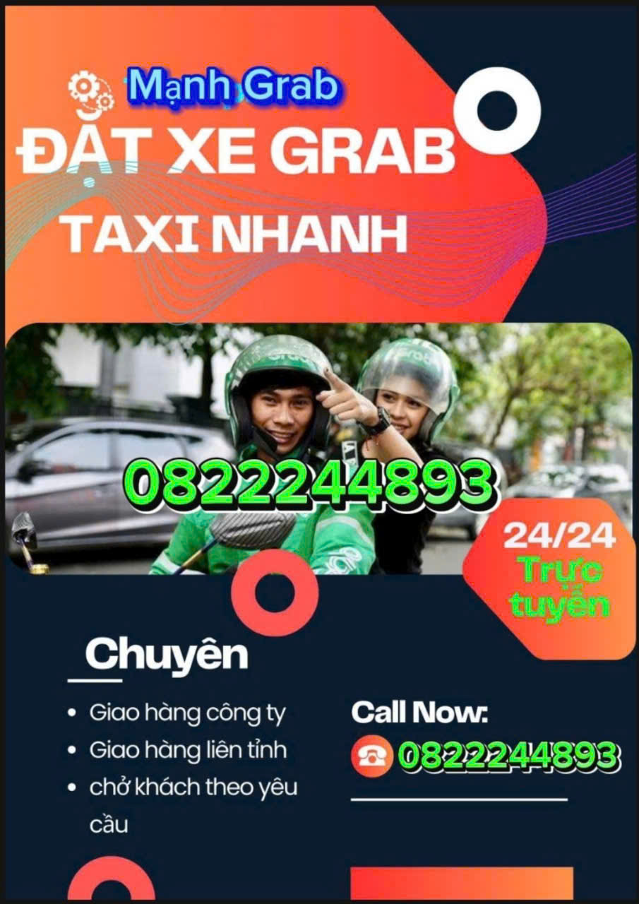 XE ÔM GRAB SÔNG THAO TRẢNG BOM