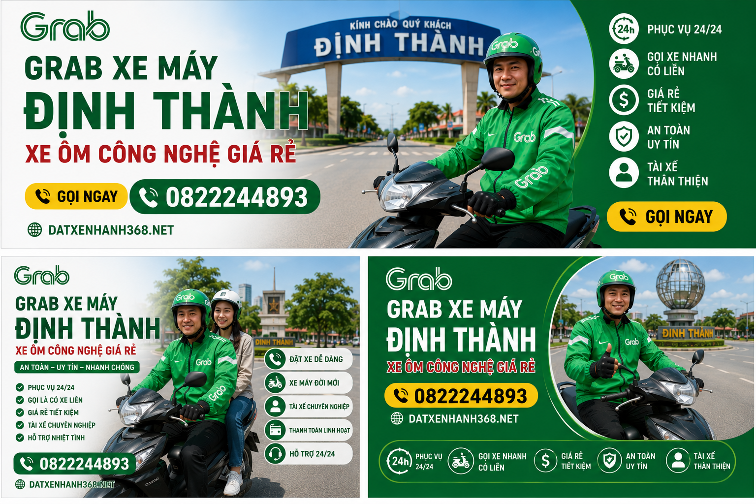 GRAB XE MÁY ĐỊNH THÀNH ☎️ XE ÔM CÔNG NGHỆ GIÁ RẺ