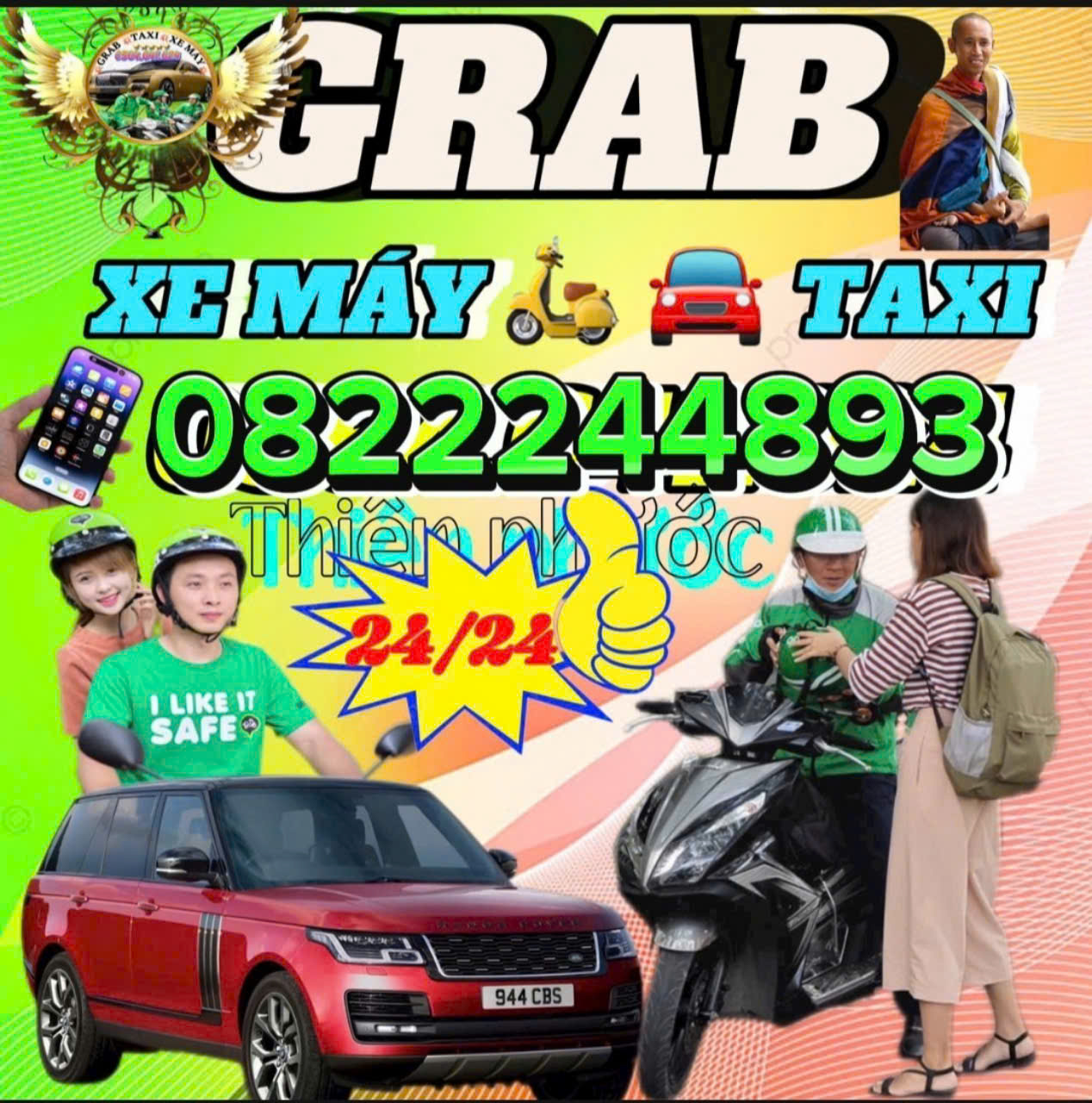 XE ÔM GRAB TÂY HÒA TRẢNG BOM