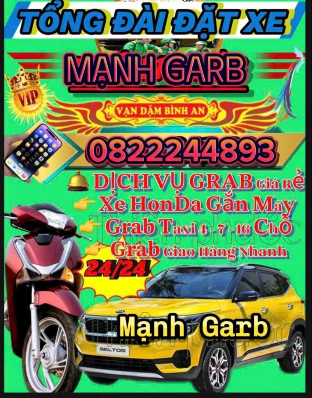 XE ÔM GRAB THANH BÌNH TRẢNG BOM
