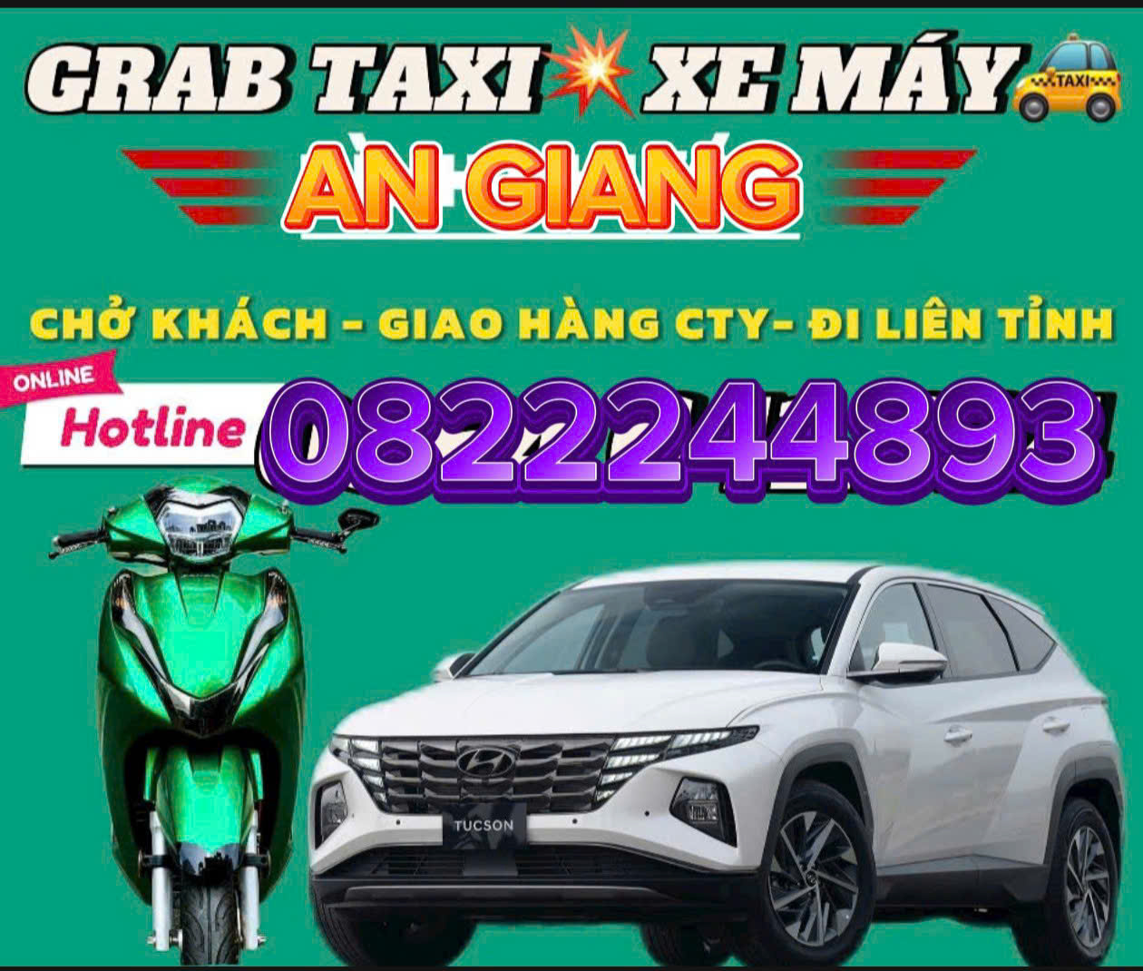 TỔNG ĐÀI Đặt XE GRAB TAXI TỈNH AN GIANG ☎️0327883039  Đặt Xe 5 Phút Có Mặt; Hoạt Động 24/7; Giá Chỉ Từ 12k/km