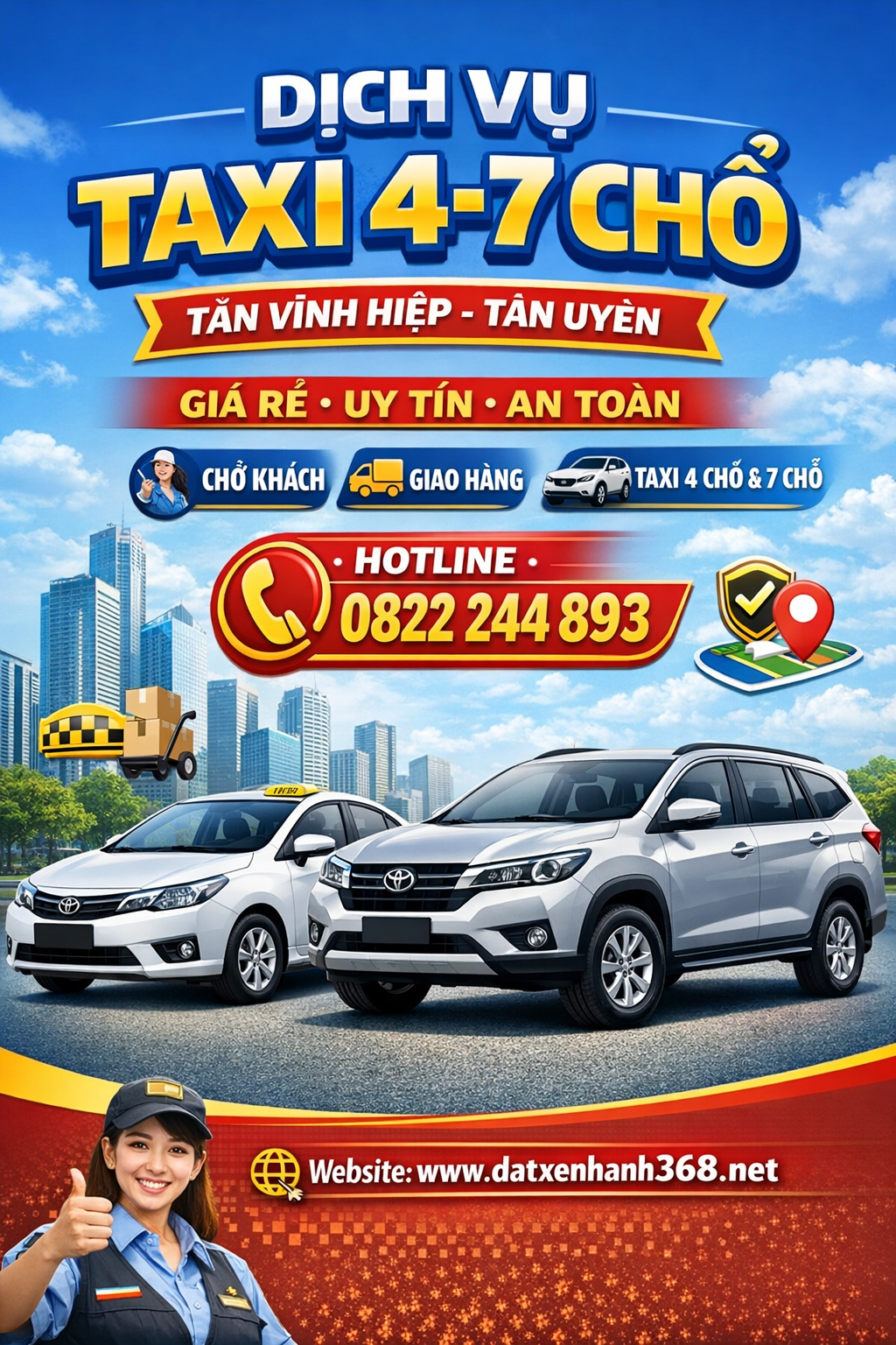 DỊCH VỤ TAXI 4-7 CHỖ TÂN VĨNH HIỆP ☎️08.222.44.893 24/7