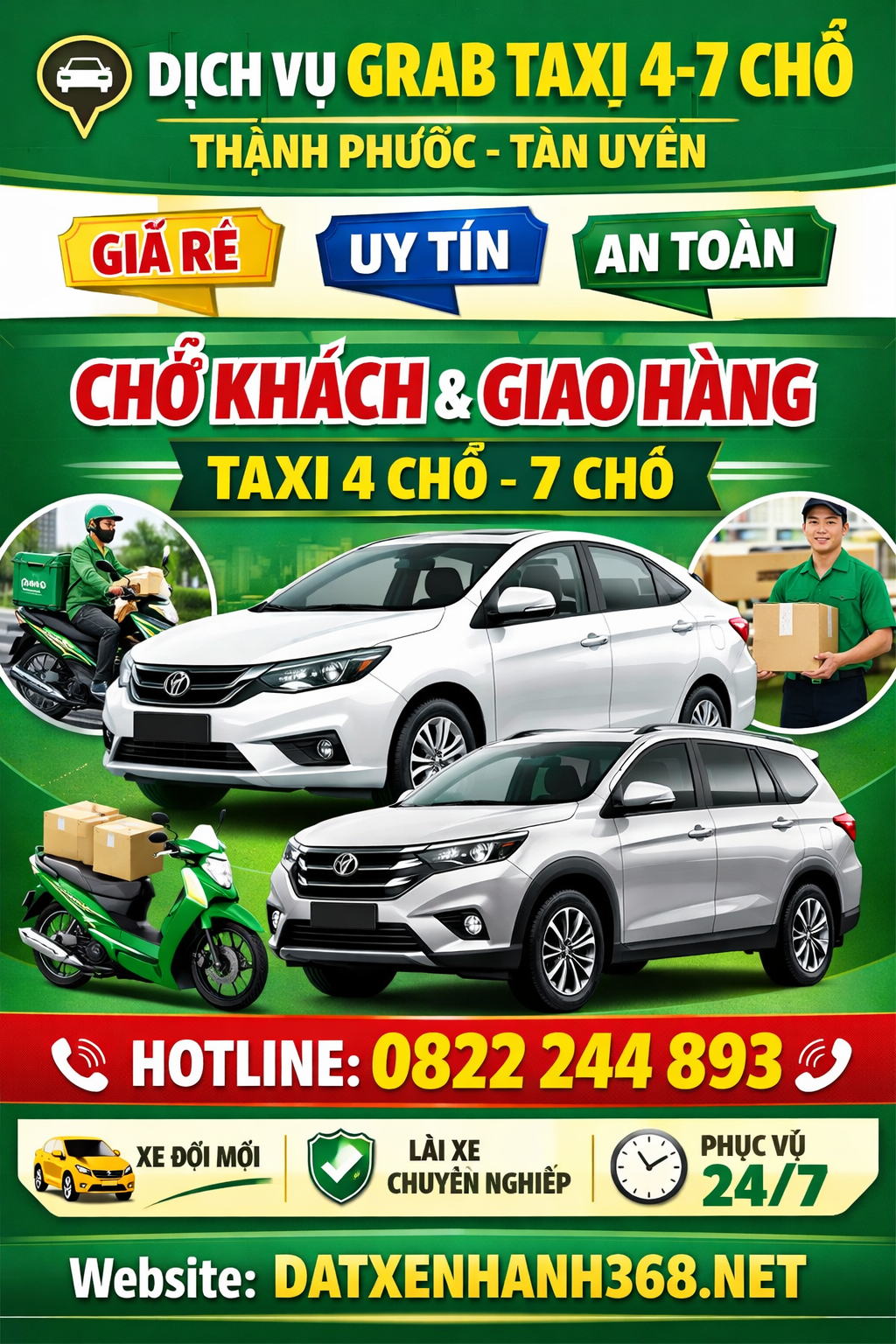 DỊCH VỤ TAXI 4-7 CHỖ THẠNH PHƯỚC – TÂN UYÊN☎️0822244893 