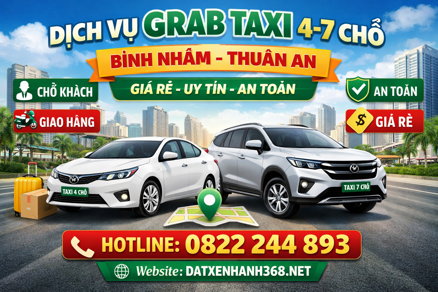DỊCH VỤ TAXI 4-7 CHỖ BÌNH NHÂM THUẬN AN☎️0822244893 