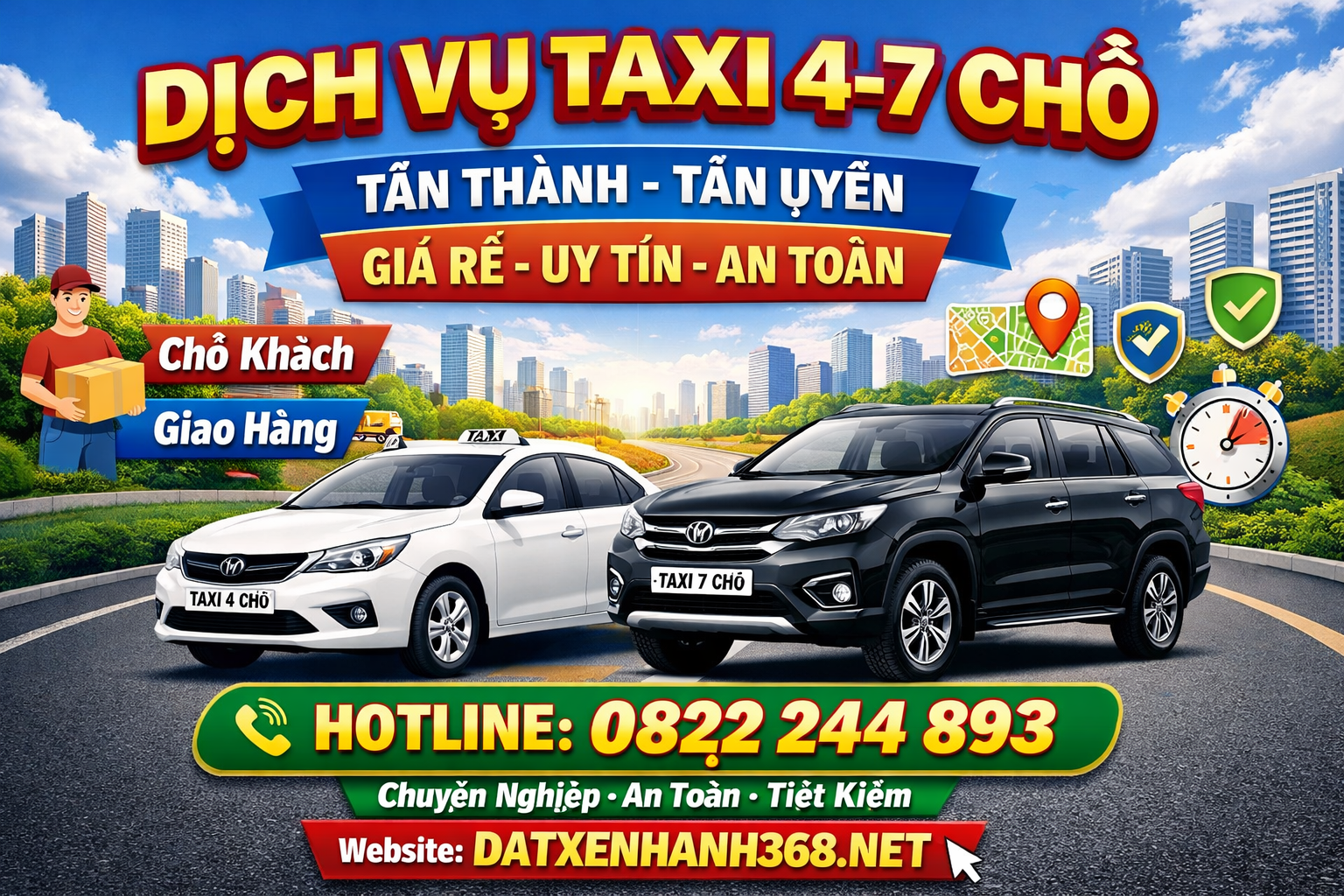DỊCH VỤ TAXI 4-7 CHỖ TÂN THÀNH TÂN UYÊN☎️0822244893
